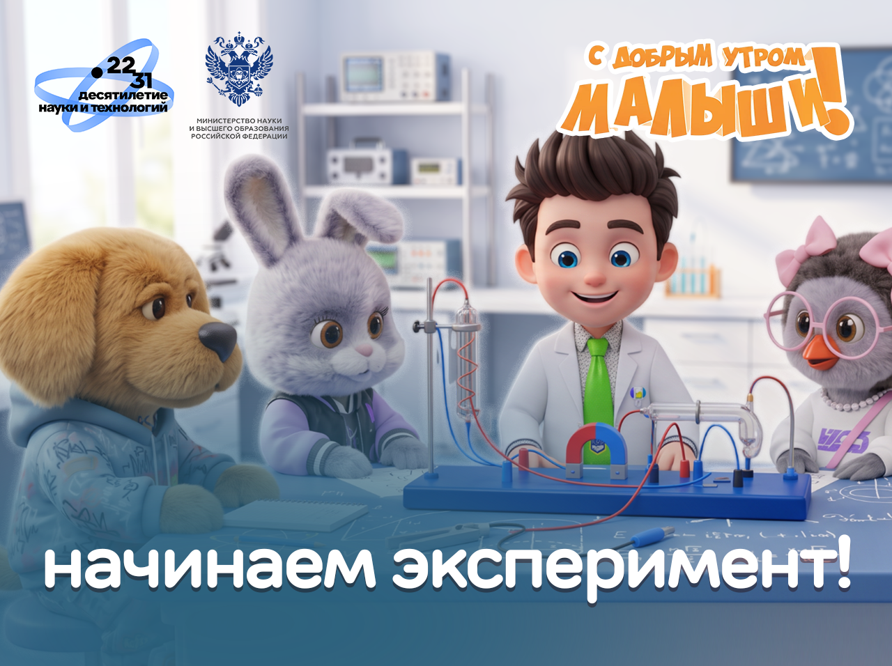 Начинаем эксперимент! Новая научная рубрика в программе «С добрым утром, малыши!»
